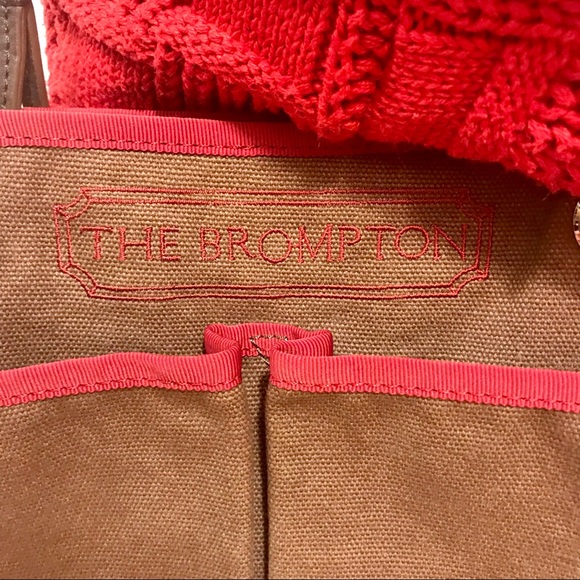SOLD ON DEPOP!!! Anya Hindmarch ‘the Brompton’ brown and red canvas, leather - Picture 2 of 9